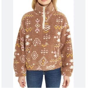 NWT! Love tree 1/4 zip fluffy sweater. Size medium